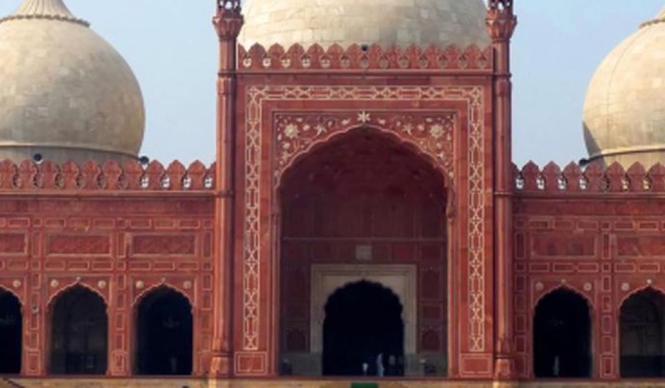 Red Badshahi Mosque in Pakistan