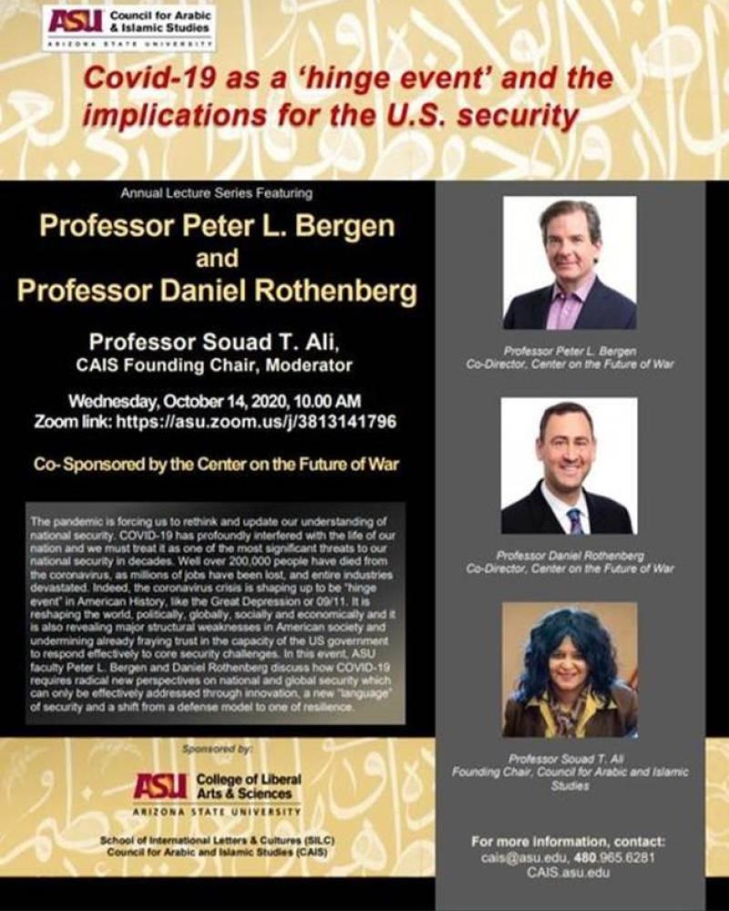 Annual lecture series COVID-19 as a 'hinge event' and the implications for the U.S. security flyer