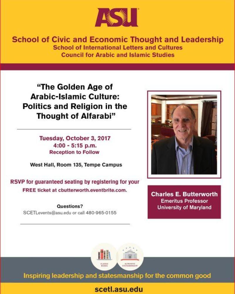 The Golden Age of Arabic-Islamic Culture: Politics and Religion in the Thought of Alfarabi flyer