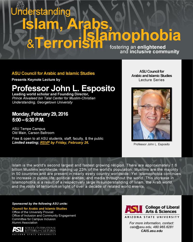 Understanding Islam, Arabs, Islamophobia & Terrorism flyer